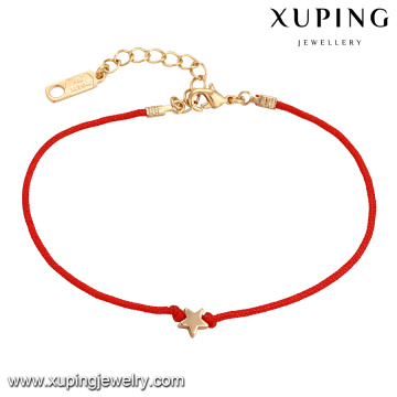 74708 Xuping novo estilo best-seller vogue círculo corda vermelha anti alergia correntes de ouro pulseira com chumbo e níquel livre